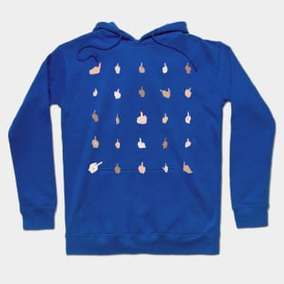 Middle Fingers With Colored Nails Hoodie